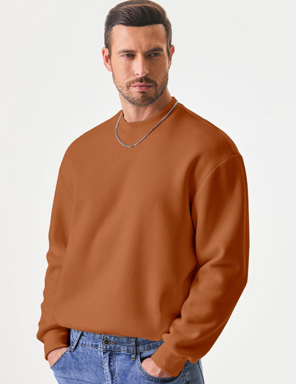 JMIERR Men's Casual Long Sleeves Crewneck Sweatshirts Cotton Pullover Sweatshirt for Men