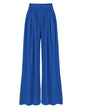 BTFBM Women's Casual Wide Leg Pants Summer Fall Clothes Pleated Elastic Waist Loose Palazzo Knit Trousers with Pockets