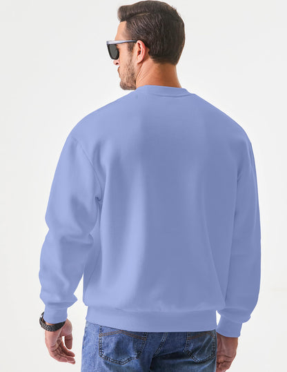 JMIERR Men's Casual Long Sleeves Crewneck Sweatshirts Cotton Pullover Sweatshirt for Men