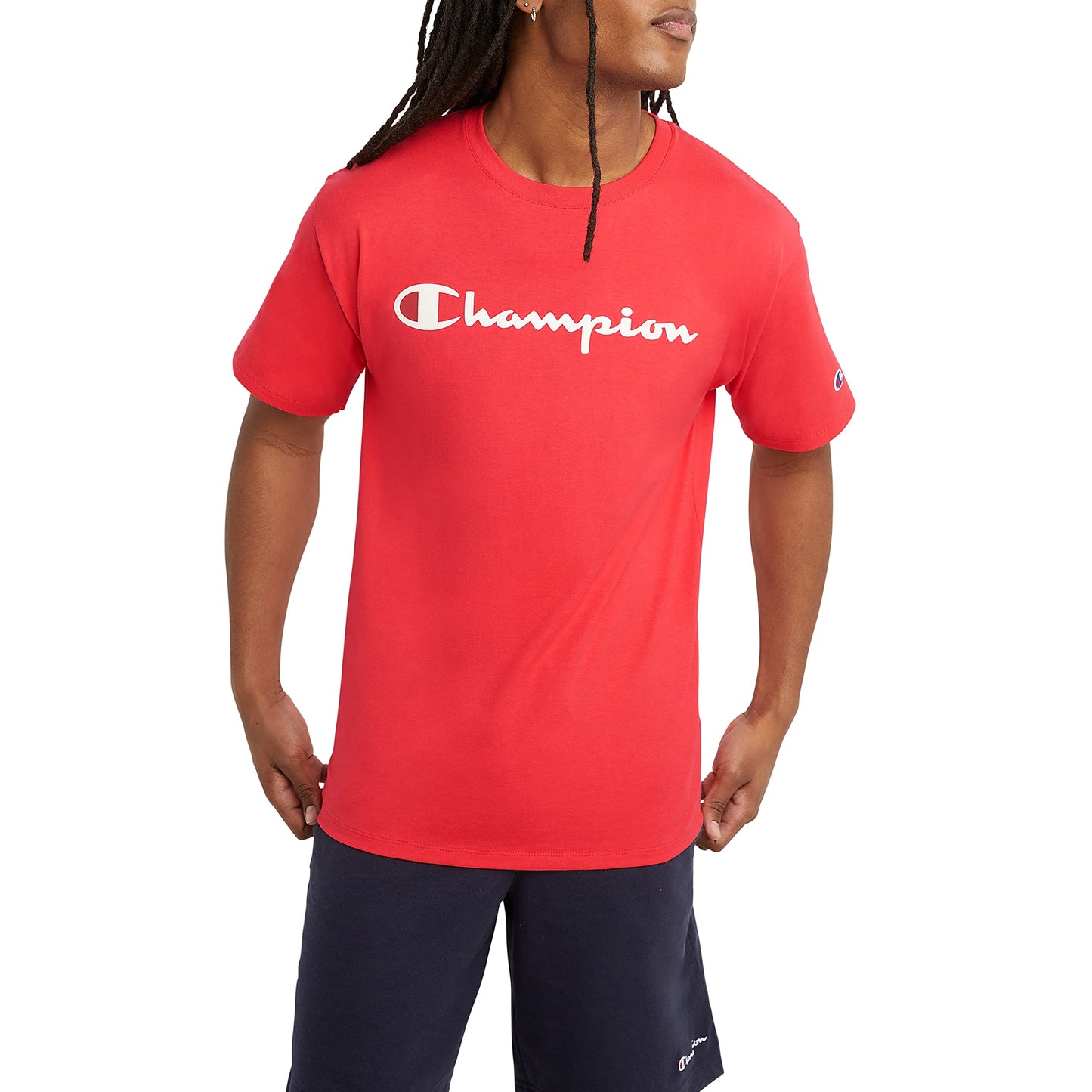 Champion Men's T-Shirt, Classic Graphic T-Shirt, Soft and Comfortable T-Shirts for Men, Script Logo (Reg. or Big & Tall)