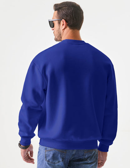 JMIERR Men's Casual Long Sleeves Crewneck Sweatshirts Cotton Pullover Sweatshirt for Men