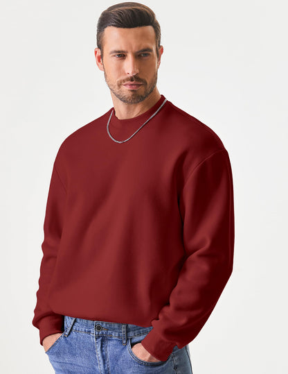 JMIERR Men's Casual Long Sleeves Crewneck Sweatshirts Cotton Pullover Sweatshirt for Men