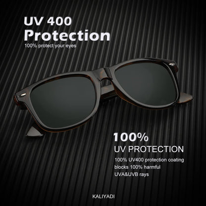 KALIYADI Polarized Sunglasses for Men and Women Matte Finish Sun glasses Color Mirror Lens UV Blocking (3 Pack)