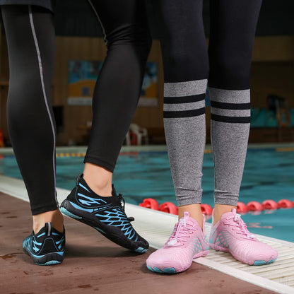 Barefoot Shoes for Women, Quick Dry Non-Slip Aqua Swim Shoes, Breathable Slip-on Beach Wide Toe Water Shoes, Lightweight Hike Footwear Barefoot Womens for Walking, Fishing, Surfing, Yoga
