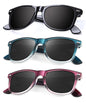 KALIYADI Polarized Sunglasses for Men and Women Matte Finish Sun glasses Color Mirror Lens UV Blocking (3 Pack)