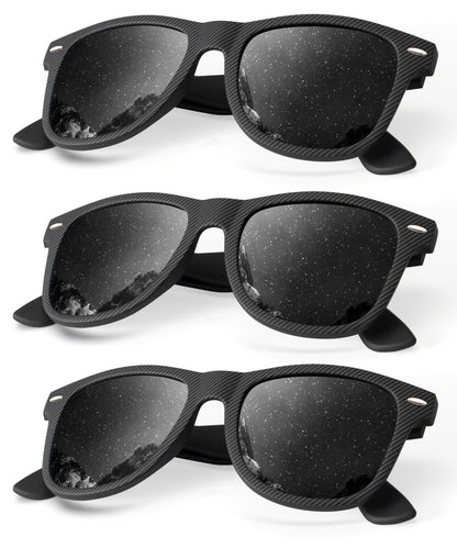 KALIYADI Polarized Sunglasses for Men and Women Matte Finish Sun glasses Color Mirror Lens UV Blocking (3 Pack)