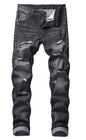 Men's Ripped Skinny Stretch Distressed Destroyed Slim Jeans Denim Pants