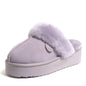 Dearfoams Women's Fireside Sydney Shearling Fur Indoor/Outdoor Scuff Slipper with Wide Widths