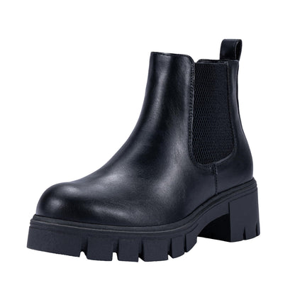 Vepose Women's 936 Chelsea Ankle Boots Platform Lug Sole Elastic Slip on Booties