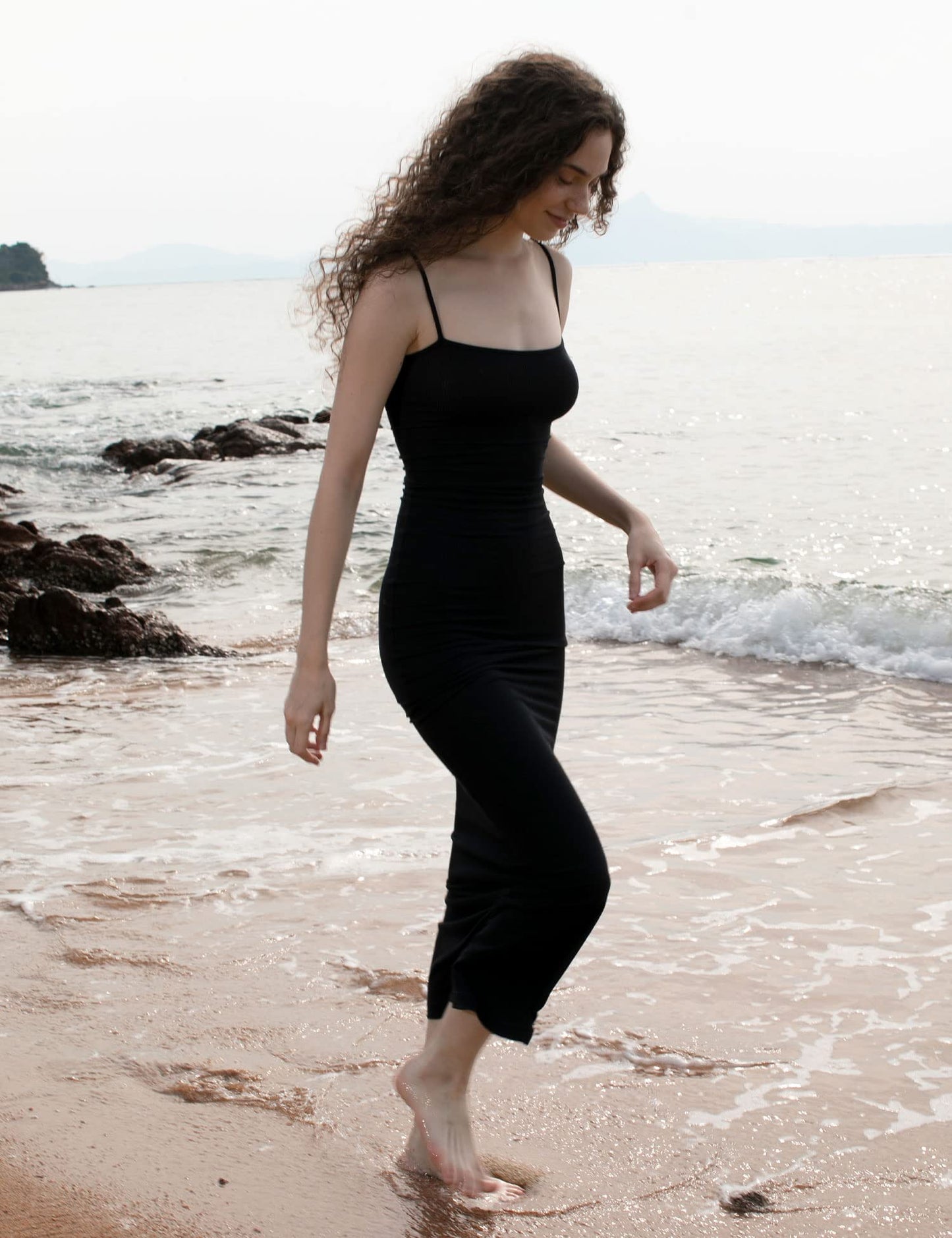 PUMIEY Women's Slip Maxi Dress Sexy Ribbed Bodycon Dresses Long Dress