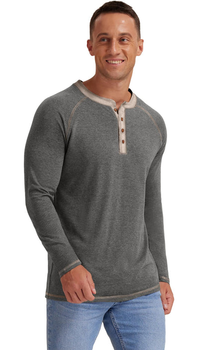 Sailwind Mens Henley Long/Short Sleeve T-Shirt Cotton Casual Shirt