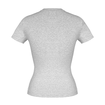 Aoxjox Women's Casual Basic Tee HIGH Elastic Cotton T-Shirt Short Sleeve Tops Everyday Crew Neck Slim Fit Basic Tee Y2k