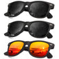KALIYADI Polarized Sunglasses for Men and Women Matte Finish Sun glasses Color Mirror Lens UV Blocking (3 Pack)