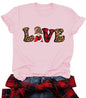 Valentine's Day Shirt for Womens Cute Gnomes T-Shirt Love Heart Printed Shirts Short Sleeve Graphic Tees Tops