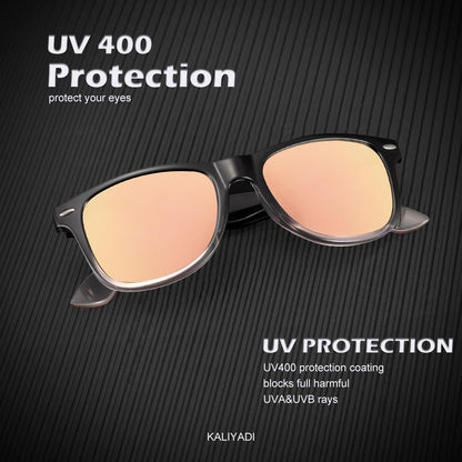 KALIYADI Polarized Sunglasses for Men and Women Matte Finish Sun glasses Color Mirror Lens UV Blocking (3 Pack)