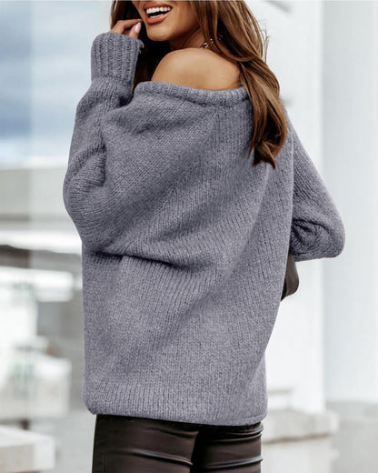 BTFBM Women Casual Long Sleeve Fall Sweaters Crew Neck Solid Color Soft Ribbed Knitted Oversized Pullover Loose Fit Jumper