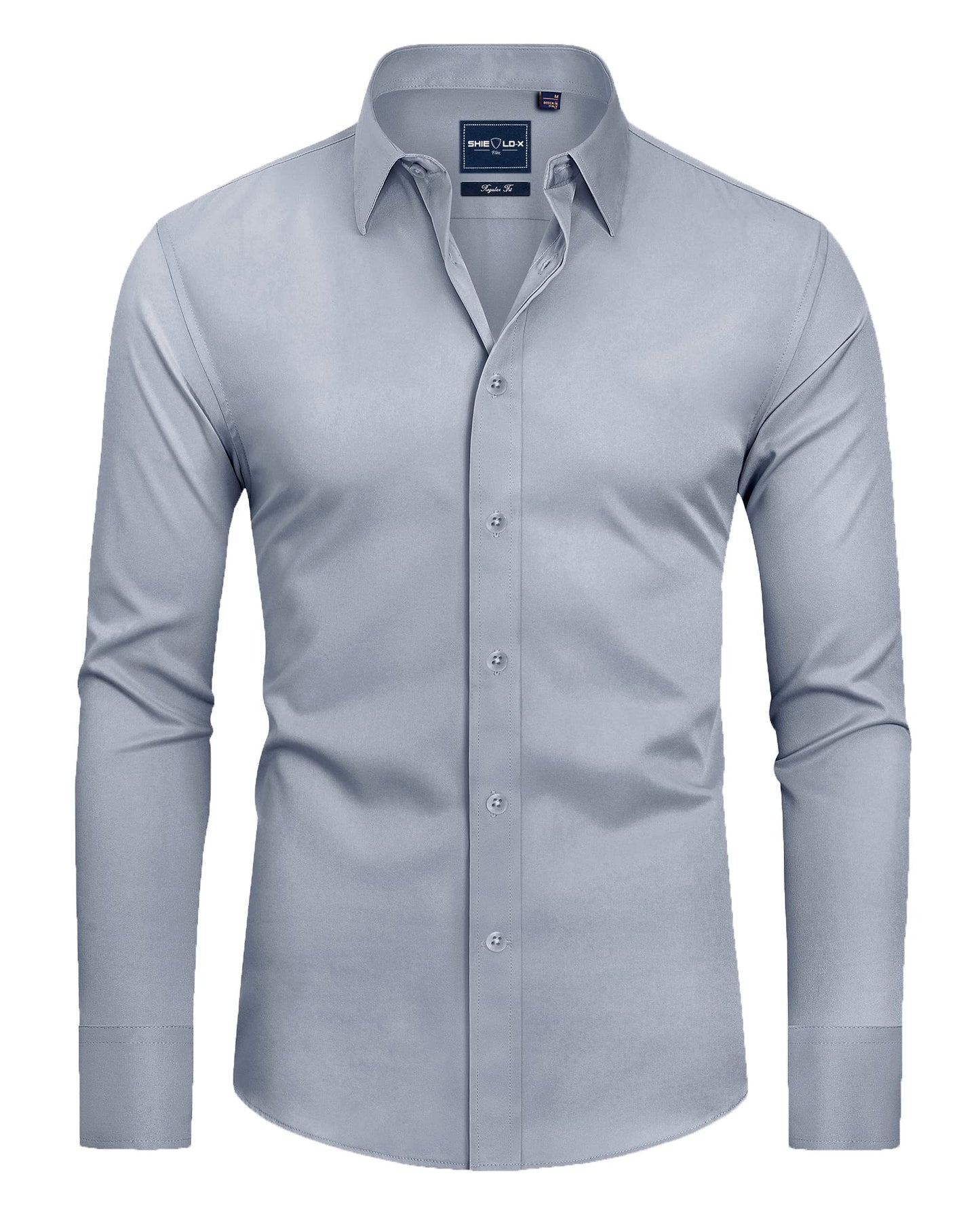 Alimens & Gentle Slim Fit Mens Dress Shirts for Men Button Down Long Sleeve Dress Shirts Wrinkle Free Formal Stain Proof