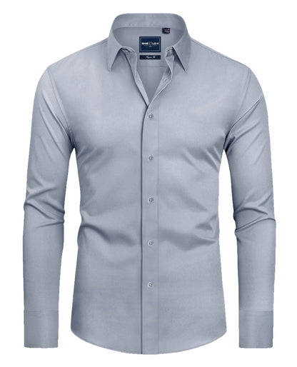 Alimens & Gentle Slim Fit Mens Dress Shirts for Men Button Down Long Sleeve Dress Shirts Wrinkle Free Formal Stain Proof