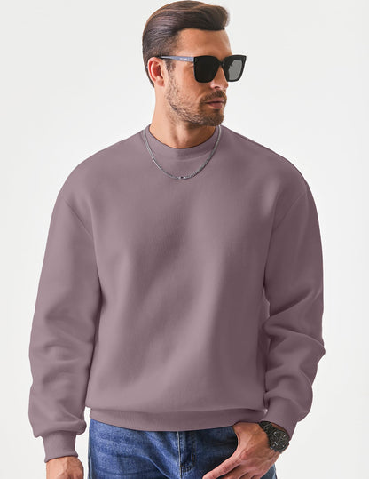 JMIERR Men's Casual Long Sleeves Crewneck Sweatshirts Cotton Pullover Sweatshirt for Men