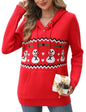 CiCiBird Women Fall Hoodies Sweater Knit V Neck Tops Oversized Fashion Pullover Casual Long Sleeve Shirts with Pockets