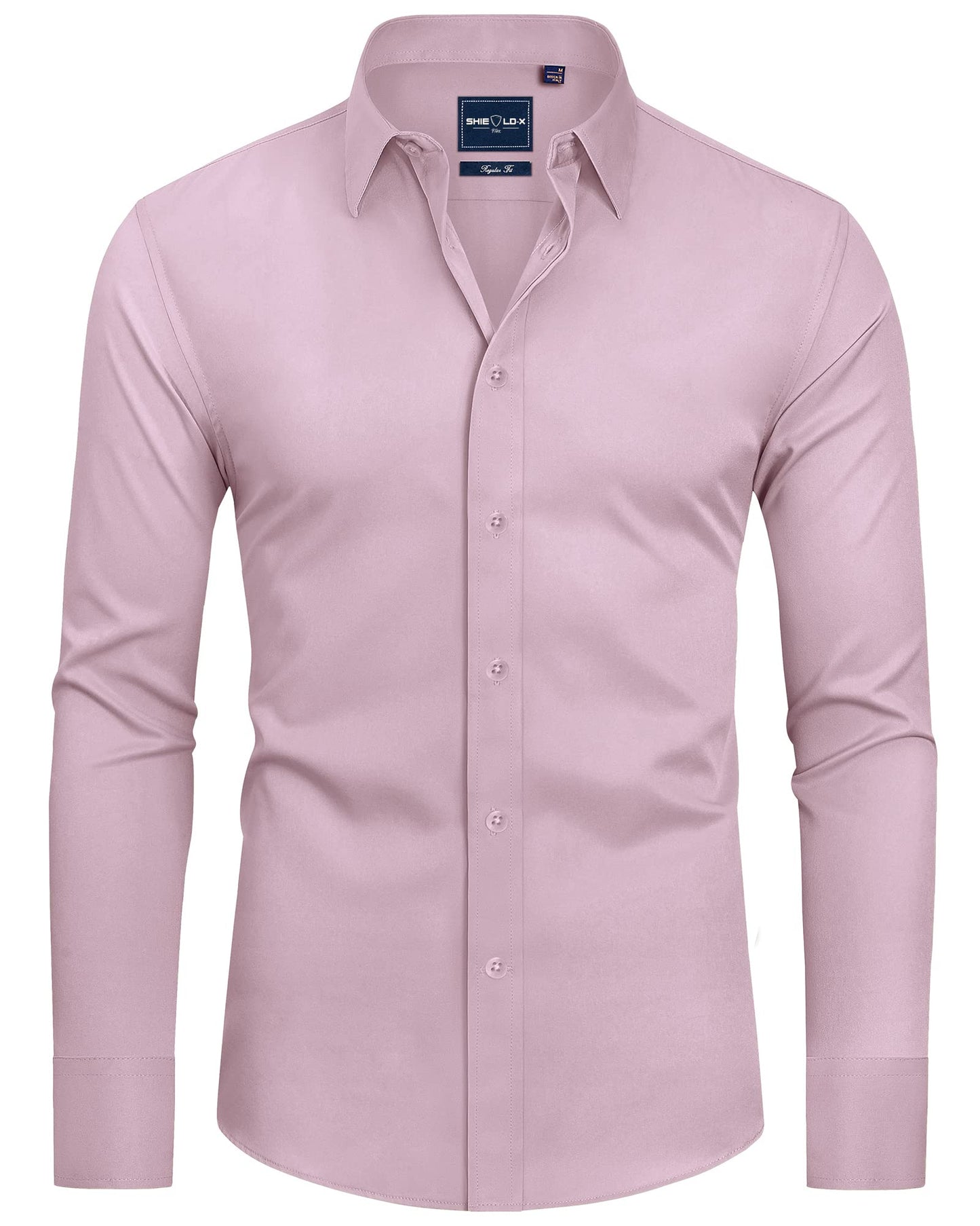 Alimens & Gentle Slim Fit Mens Dress Shirts for Men Button Down Long Sleeve Dress Shirts Wrinkle Free Formal Stain Proof