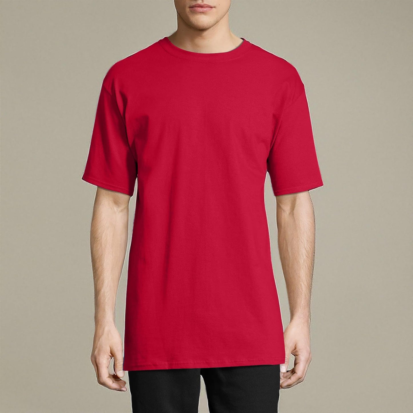 Hanes Men's Beefy-T T-Shirt, Heavyweight Cotton Tee, 1 Or 2 Pack, Big & Tall Sizes Available