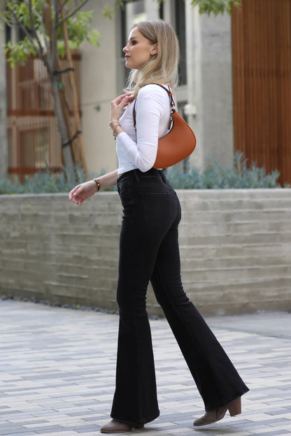 FashionPuzzle Small Crescent Shoulder Bag Underarm Purse