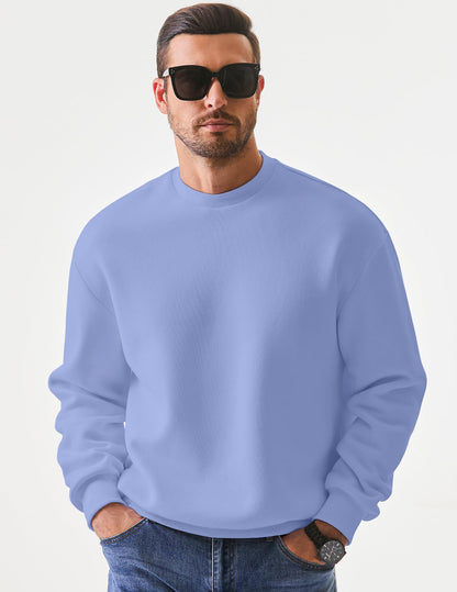 JMIERR Men's Casual Long Sleeves Crewneck Sweatshirts Cotton Pullover Sweatshirt for Men