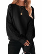 ZESICA Women's Fall Long Sleeve Crew Neck Solid Color Cable Knit Chunky Casual Oversized Pullover Sweater Tops