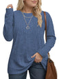 DOLNINE Women's Plus-Size-Tops Long Sleeve Comfy Crewneck Shirts Lightweight Casual Loose Fit Sweatshirts Tunics XL-5XL