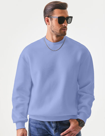 JMIERR Men's Casual Long Sleeves Crewneck Sweatshirts Cotton Pullover Sweatshirt for Men