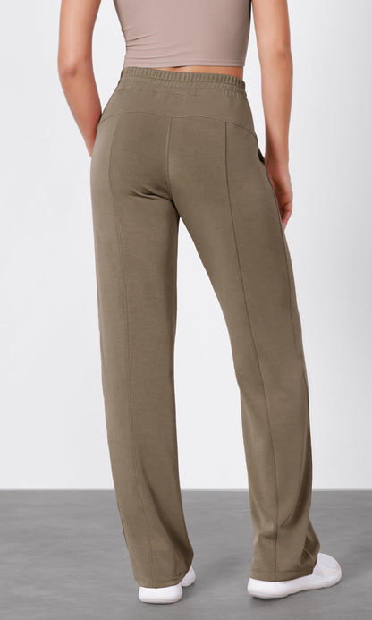 ODODOS Women's Modal Soft Wide Leg Pants with Pockets Adjustable Shockcord High Waist Casual Lounge Pants-27/29/31" Inseam