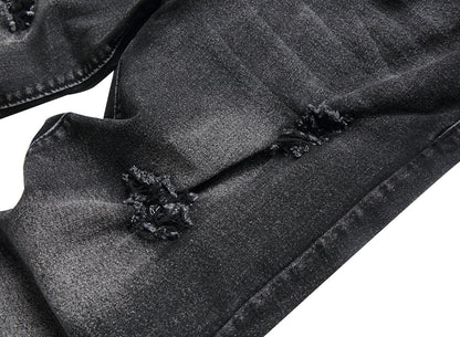 Men's Ripped Skinny Stretch Distressed Destroyed Slim Jeans Denim Pants