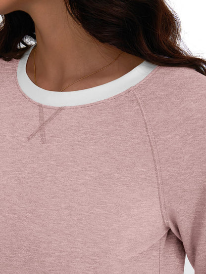 AUTOMET Womens Long Sleeve Shirts Color Block Casual Crewneck Tops Tshirt Basic Tees Fall Fashion Clothes Trendy Outfits