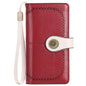 SENDEFN Wallets for Women Genuine Leather Credit Card Holder with RFID Blocking Large Capacity Wristlet