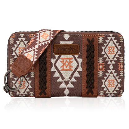 Montana West × Wrangler Wristlet Western Wallet Boho Aztec Credit Card Holder Gifts for Women Ladies Female