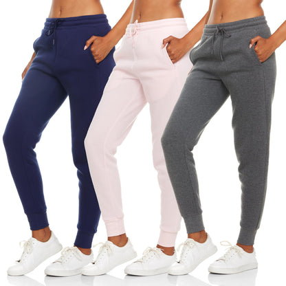BottomLine 3 Pack Sweatpants Women, Comfortable Womens Sweatpants, Fleece Womens Joggers (Available in Plus)
