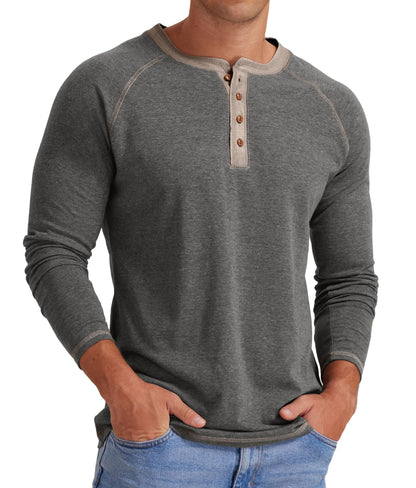 Sailwind Mens Henley Long/Short Sleeve T-Shirt Cotton Casual Shirt