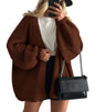 PRETTYGARDEN Womens Oversized Cardigan Sweaters 2024 Fall Long Lantern Sleeve Knit Open Front Lightweight Sweater