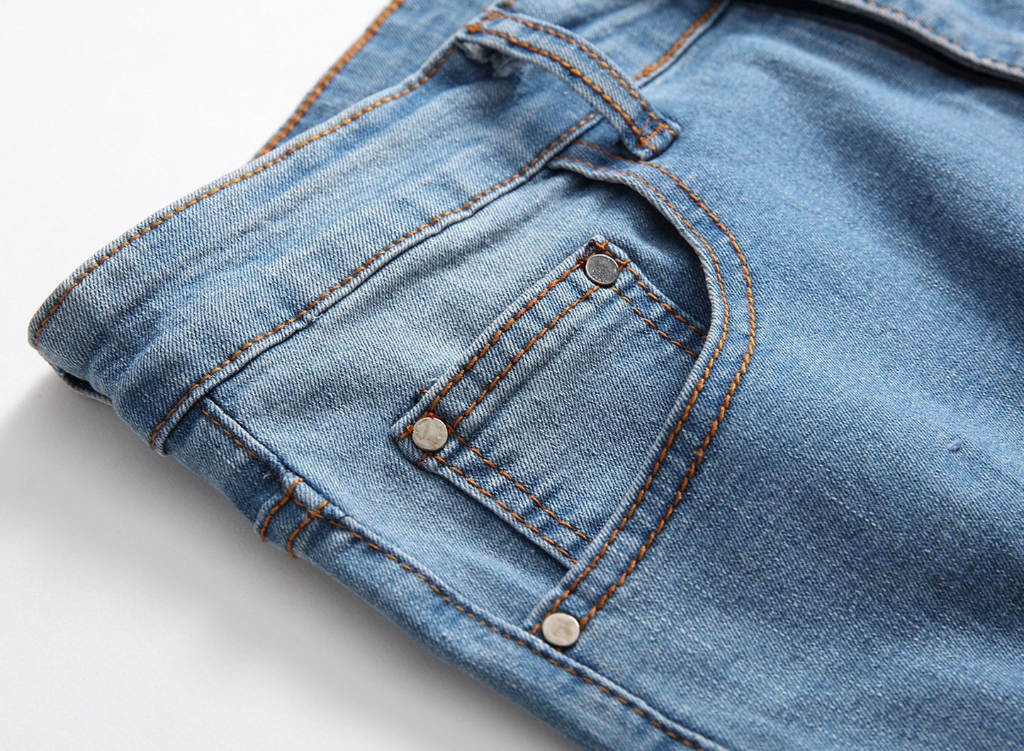 Men's Ripped Skinny Stretch Distressed Destroyed Slim Jeans Denim Pants