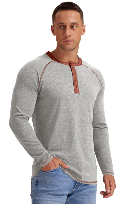 Sailwind Mens Henley Long/Short Sleeve T-Shirt Cotton Casual Shirt