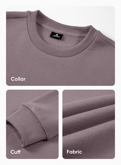 JMIERR Men's Casual Long Sleeves Crewneck Sweatshirts Cotton Pullover Sweatshirt for Men