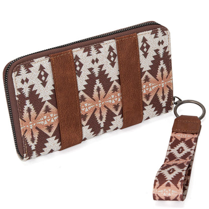 Montana West × Wrangler Wristlet Western Wallet Boho Aztec Credit Card Holder Gifts for Women Ladies Female
