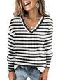 ANRABESS Long Sleeve Shirts for Women V Neck Casual Fall Tops Loose Fit Lightweight Sweaters Tunic Fashion 2024 Clothes