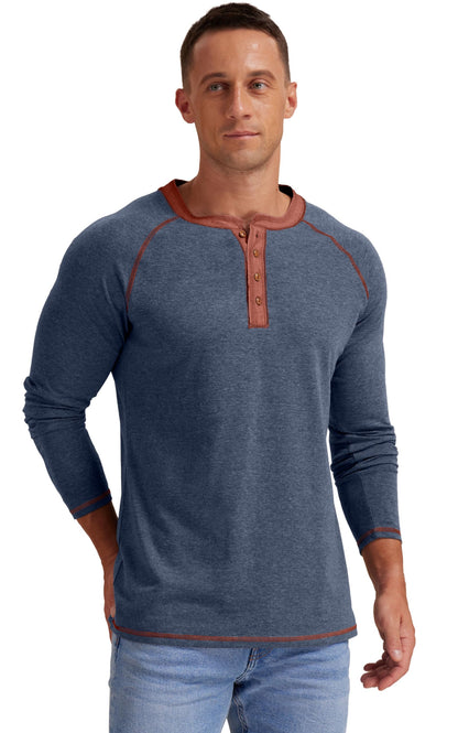 Sailwind Mens Henley Long/Short Sleeve T-Shirt Cotton Casual Shirt