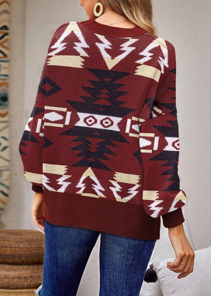 ETCYY Womens Oversized Sweaters Fall 2024 Fashion Clothes Trendy Batwing Sleeve Colorblock Striped Knit Pullover Sweater Tops