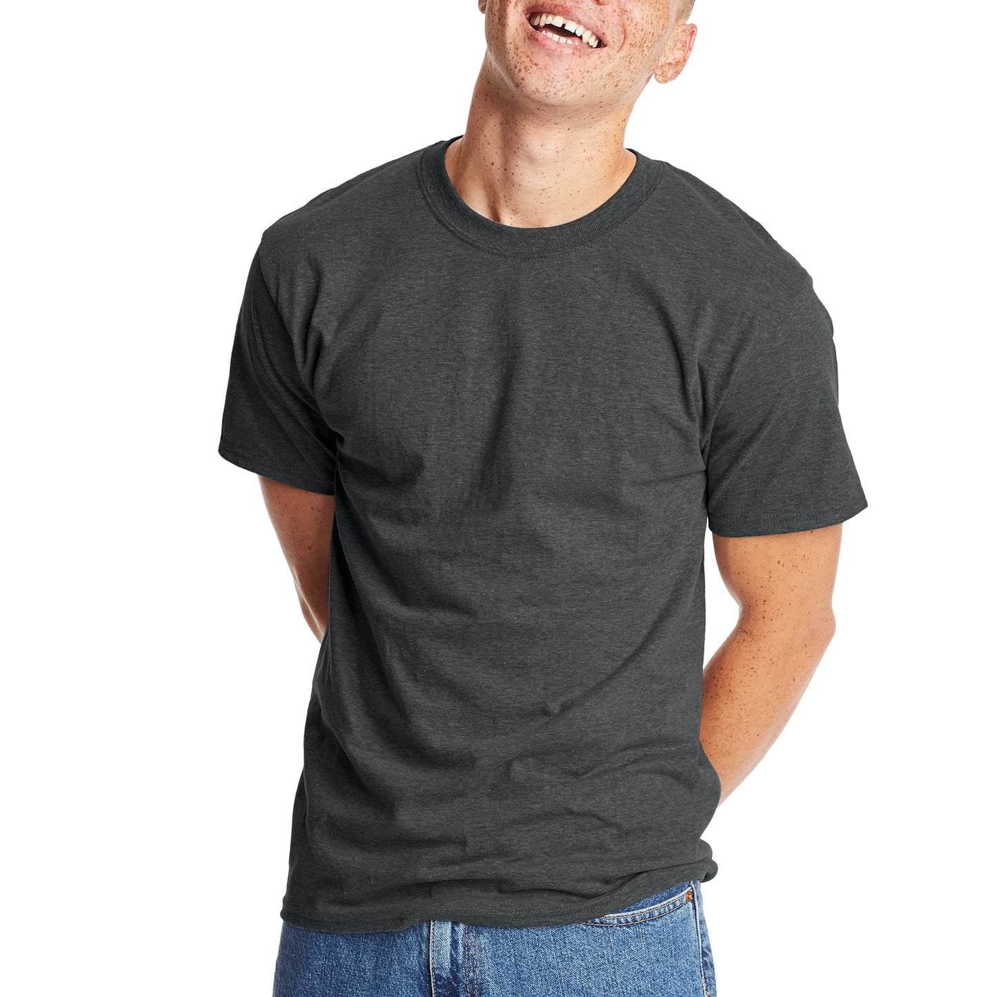 Hanes Men's Beefy-T T-Shirt, Heavyweight Cotton Tee, 1 Or 2 Pack, Big & Tall Sizes Available