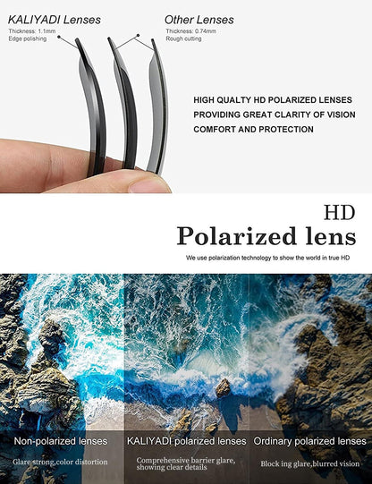 KALIYADI Polarized Sunglasses for Men and Women Matte Finish Sun glasses Color Mirror Lens UV Blocking (3 Pack)