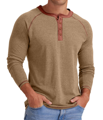 Sailwind Mens Henley Long/Short Sleeve T-Shirt Cotton Casual Shirt