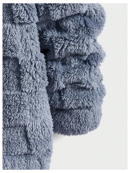 SOLY HUX Hoodies for Men Graphic Fuzzy Sherpa Pullover Hoodie Long Sleeve Winter Fleece Hooded Sweatshirt
